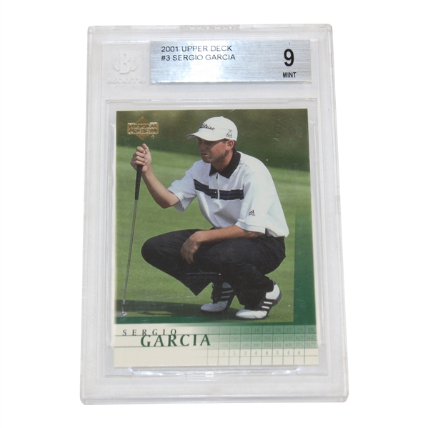 Sergio Garcia 2001 Upper Deck #3 Card BECKETT #0001345059 9 MINT