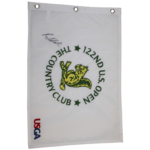 Brooks Koepka Signed 2022 US Open at The Country Club Embroidered Flag JSA ALOA