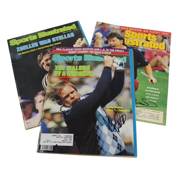 Stadler, Zoeller & Woosnam Signed Sports Illustrated Magazines JSA ALOA