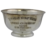 1954 Wyoming Golf Club Seniors Championship Trophy Bowl Won by G.W. Comstock