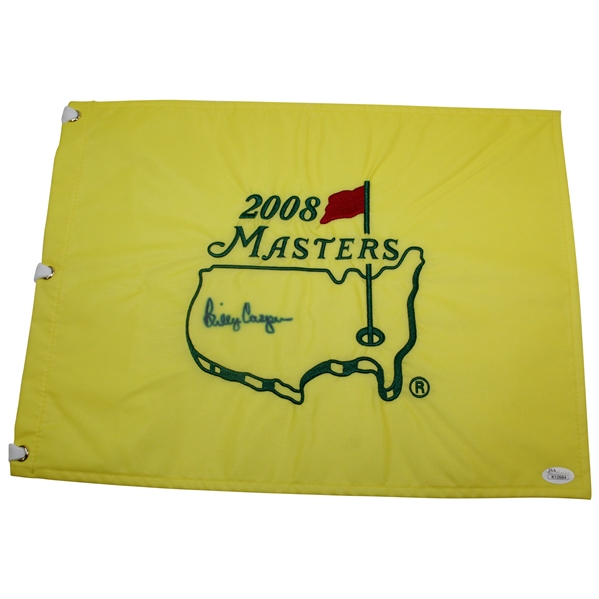 Billy Casper Signed 2008 Masters Embroidered Flag JSA ALOA