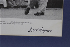 Ben Hogan Signed Mid Swing Magazine Page - Framed JSA #UU13684