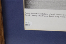 Ben Hogan Signed Mid Swing Magazine Page - Framed JSA #UU13684
