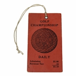 1922 US Open at Skokie CC Daily Ticket - First Ever Charged Admission - Only Known Example!