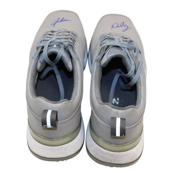 John Daly's Signed Personal Sqairz 'Gray, Lt Gray & White' Golf Shoes - Size 12 JSA ALOA