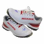 John Dalys Signed Personal Sqairz White with Red Golf Shoes - Size 12 JSA ALOA