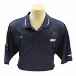 John Daly Signed Personal Match Worn Navy Golf Shirt with Sponsors - 3XL JSA ALOA