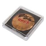John Daly Signed Personal Custom Copper 'Hogs' Golf Ball Marker in Case & Bag