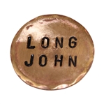 John Daly Signed Personal Custom Copper Long John Golf Ball Marker in Case & Bag