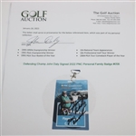 Defending Champ John Daly Signed 2022 PNC Personal Family Badge #058 JSA ALOA
