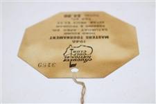 1946 Masters Tournament Saturday 3rd Round Ticket #3159 with Original String