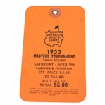 1955 Masters Tournament Saturday 3rd Round Ticket #5 - Top Example & Very Low Number!