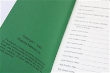 1990, 1991, 1993 & 1996 Augusta National GC 'Records of the Masters Tournament' Booklets