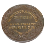 1915 US Women’s Amateur at Onwentsia GC Semi-Finalist Bronze Medal Won by Ernestine Pearce