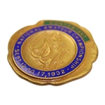 1932 National Amateur USGA Contestant Badge Baltimore Five Farms East Course 1st Canadian Winner