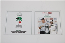 Champion Tiger Woods Signed Actual Match Used & 4th Rd 2006 Dubai Desert Classic Scorecard JSA ALOA
