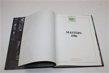 1986 Masters Tournament Green Annual Book - Jack Nicklaus' 6th Masters Victory