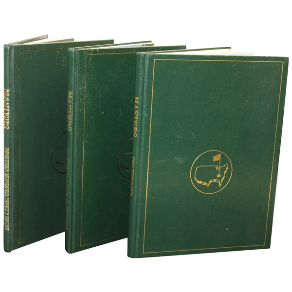 1998, 1999 & 2000 Masters Tournament Green Annual Books