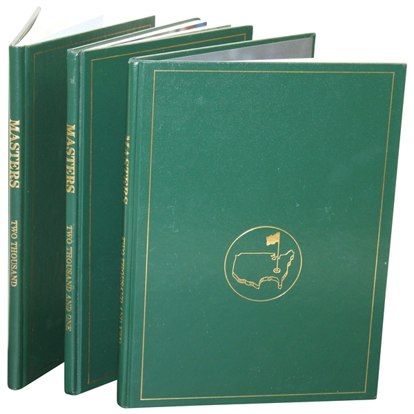 2000, 2001 & 2002 Masters Tournament Green Annual Books