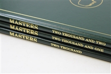 2000, 2001 & 2002 Masters Tournament Green Annual Books