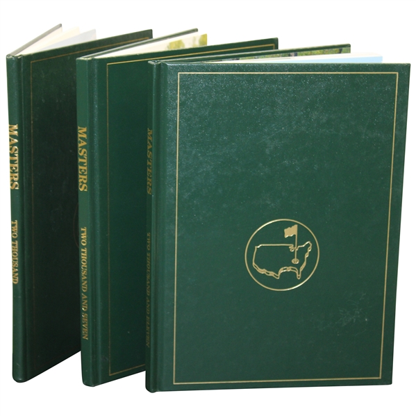 2000, 2007 & 2011 Masters Tournament Green Annual Books