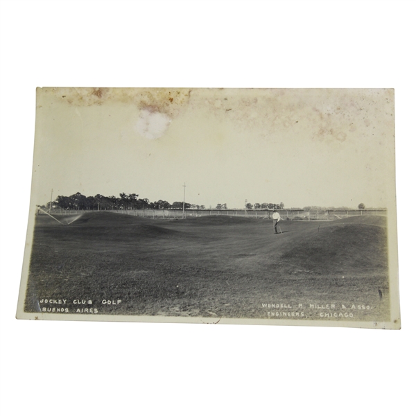 Early 1930s Jockey Club of Argentina Hole No. 11 Green Red Course Photo - Wendell Miller Collection