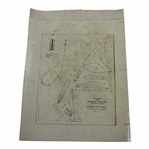 Early 1930s Kishwauketoe Country Club Lake Geneva, Wisconsin Course Plan - Wendell Miller Collection