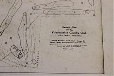 Early 1930's Kishwauketoe Country Club Lake Geneva, Wisconsin Course Plan - Wendell Miller Collection