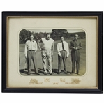 Circa 1947 Babe Ruth with others Golfing Original Photo - Framed