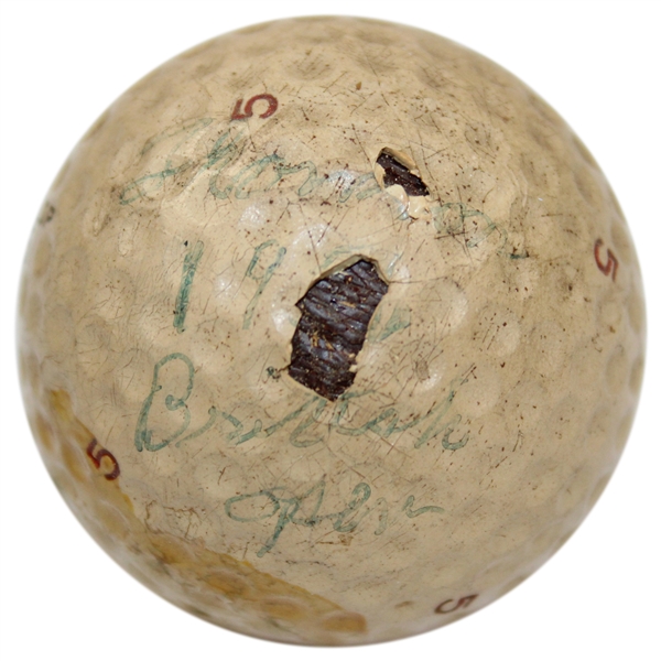 Peter Thomsons 1956 OPEN Championship at Royal Liverpool Used Winning Dunlop 65 Golf Ball