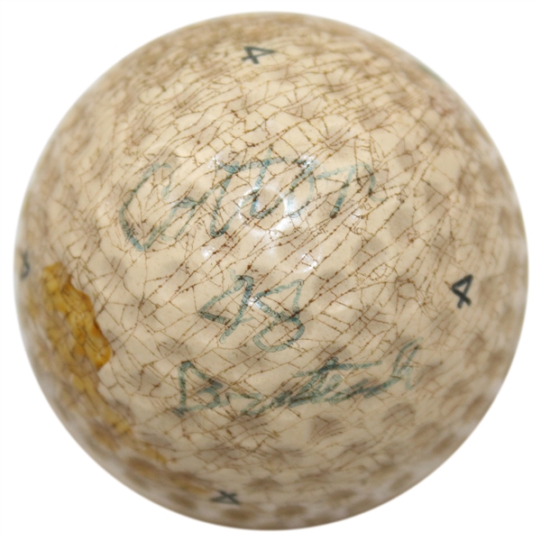 Henry Cottons 1948 OPEN Championship at Muirfield Used Winning A.E. Penfold 4 Golf Ball