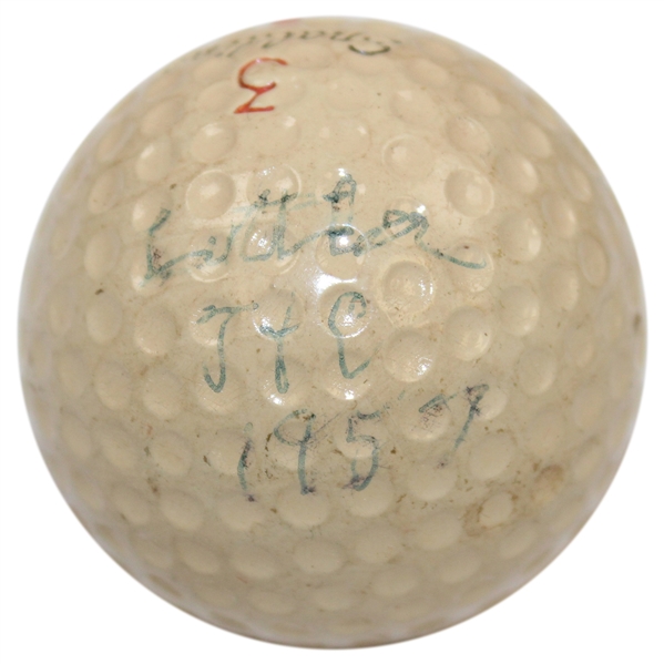 Gene Littlers 1957 Tournament of Champions Used Winning Spalding 3 Golf Ball