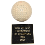 Gene Littler's 1957 Tournament of Champions Used Winning Spalding 3 Golf Ball