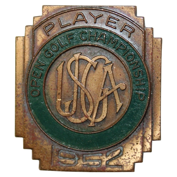 Ralph Hutchisons 1952 US Open at Northwood Country Club Contestant Badge - Julius Boros Winner