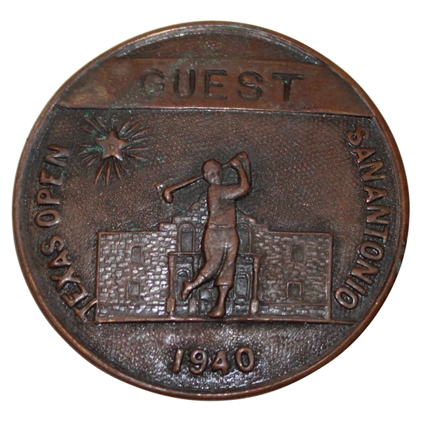 Ralph Hutchisons 1940 Texas Open at San Antonio Guest Badge