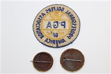 PGA of America Patch with Two (2) Kenwood Club Contestant Badges