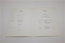 1977 Ryder Cup Dinner Menu Signed By Both Teams, Captains & US Wives JSA ALOA