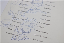 1977 Ryder Cup Dinner Menu Signed By Both Teams, Captains & US Wives JSA ALOA