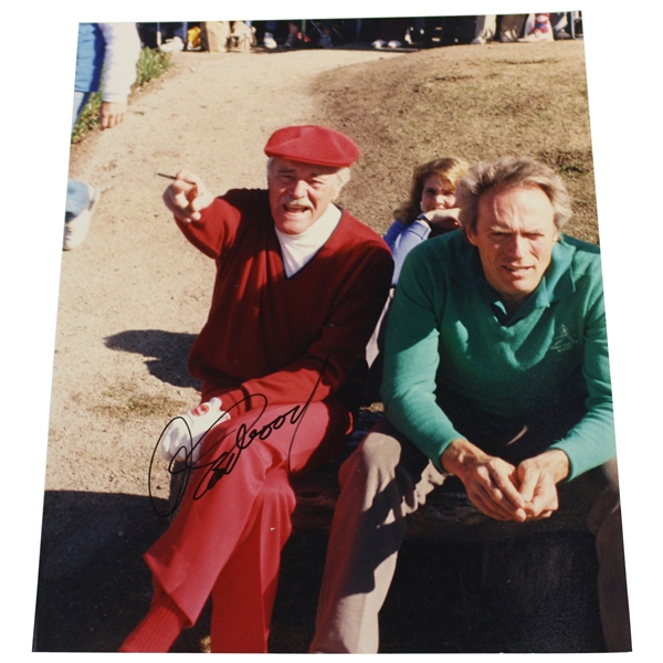 Clint Eastwood Signed 8 X 10 In Golfing Attire JSA ALOA