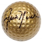 Jack Nicklaus and Arnold Palmer Signed Gold Macgregor Jack Nicklaus Golf Ball JSA ALOA