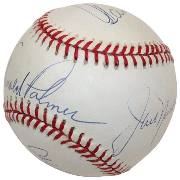 Big 3 And Lee Signed American League Baseball With Bold Ink Signatures JSA ALOA