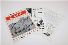 Big 3, Seve & Watson Open Champions Signed 1949 Golf Illustrated St. Andrews Cover JSA ALOA