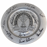 Nicklaus, Palmer, Nelson, & 8 Other Major Champs Signed 1993 PGA Champ Pewter Plate JSA ALOA