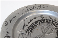 Nicklaus, Palmer, Nelson, & 8 Other Major Champs Signed 1993 PGA Champ Pewter Plate JSA ALOA