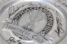 Nicklaus, Palmer, Nelson, & 8 Other Major Champs Signed 1993 PGA Champ Pewter Plate JSA ALOA