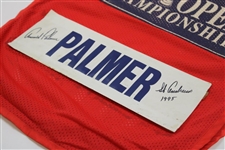 Arnold Palmer Signed & Inscribed Match Used Caddy Bib From Final Open Championship at St. Andrews - 1995 JSA ALOA
