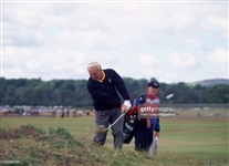 Arnold Palmer Signed & Inscribed Match Used Caddy Bib From Final Open Championship at St. Andrews - 1995 JSA ALOA