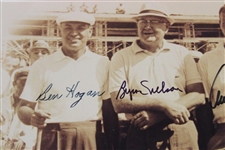 Ben Hogan, Byron Nelson, Arnold Palmer & Sam Snead Signed 11 X 14 Photo at Preston Hills, Dallas, TX JSA ALOA