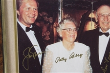 Nicklaus, Berg, Hogan, and Palmer Signed Player Of The Century Dinner 8 X 10 Photo - Framed JSA ALOA