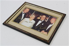 Nicklaus, Berg, Hogan, and Palmer Signed Player Of The Century Dinner 8 X 10 Photo - Framed JSA ALOA